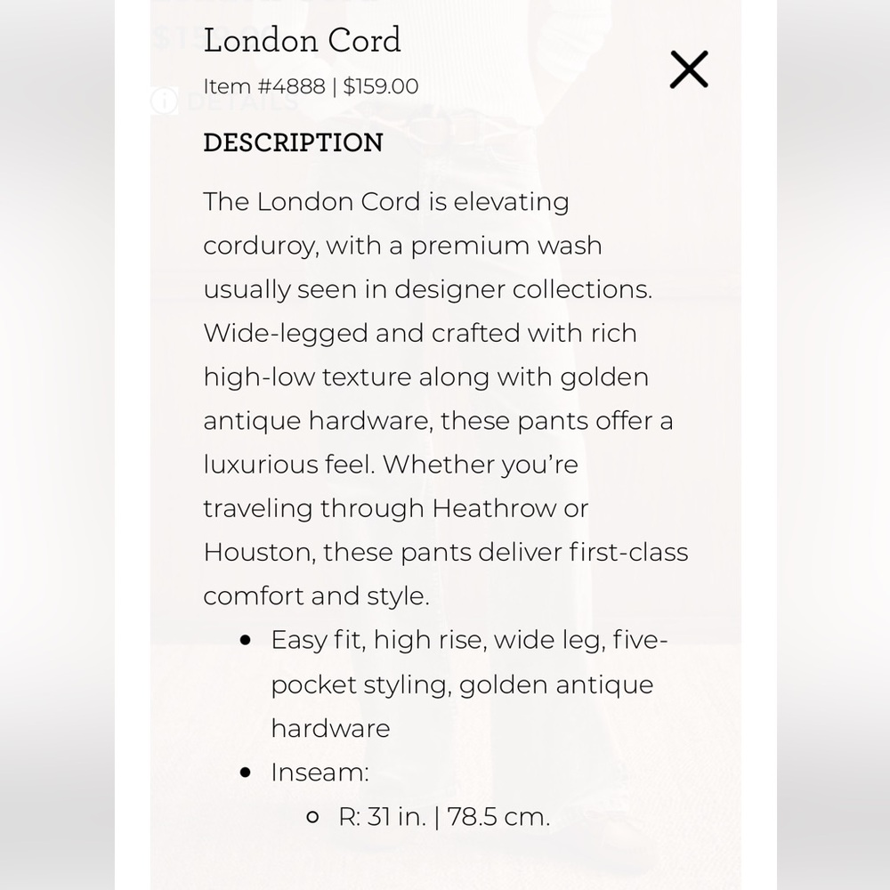 CABi London Cord jeans ,Current season, 6 - Picture 14 of 14